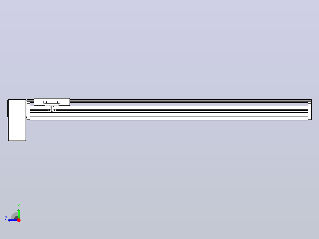 皮带直线轴半封闭可选导轨TPA-HNB-140D-120-L800-RP-C-P40-N3右视图