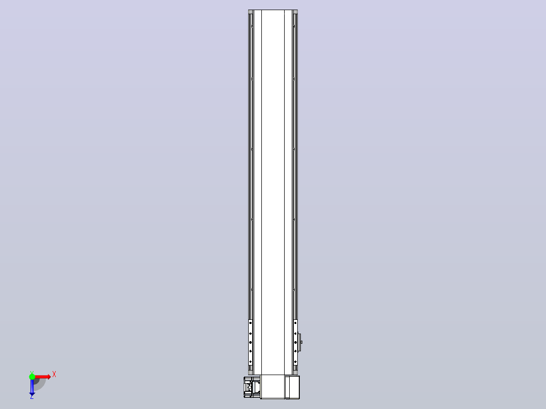 皮带直线轴半封闭可选导轨TPA-HNB-140D-120-L800-RP-C-P40-N3俯视图