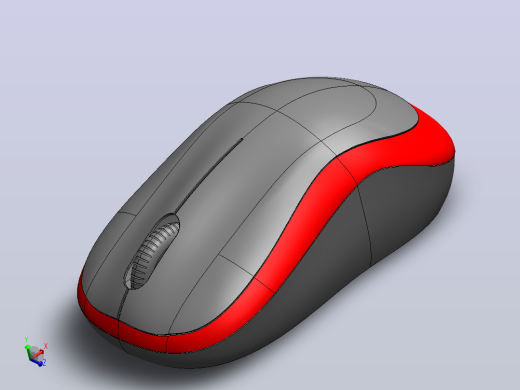 solidworks中的三维鼠标设计