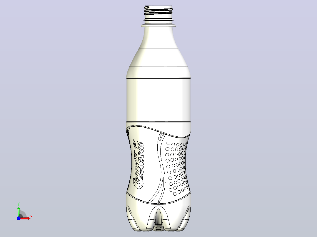 可口可乐瓶Solidworks前视图