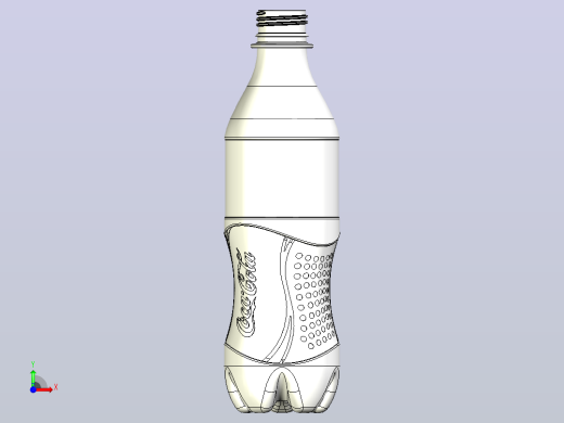 可口可乐瓶Solidworks前视缩略图
