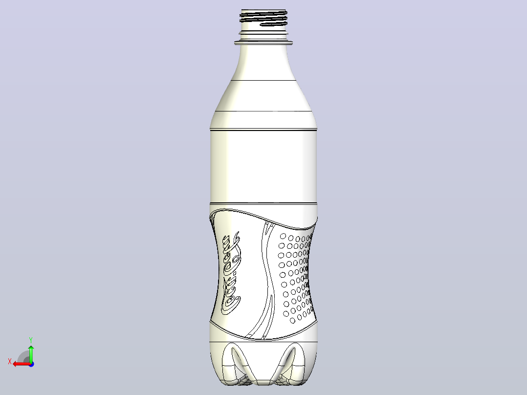 可口可乐瓶Solidworks后视图