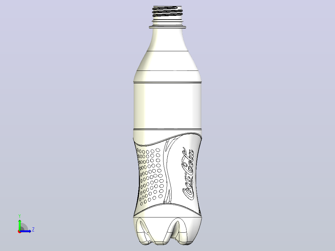可口可乐瓶Solidworks左视图