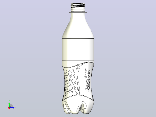 可口可乐瓶Solidworks左视缩略图