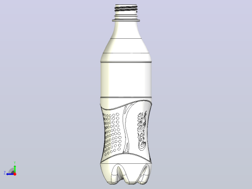 可口可乐瓶Solidworks右视缩略图