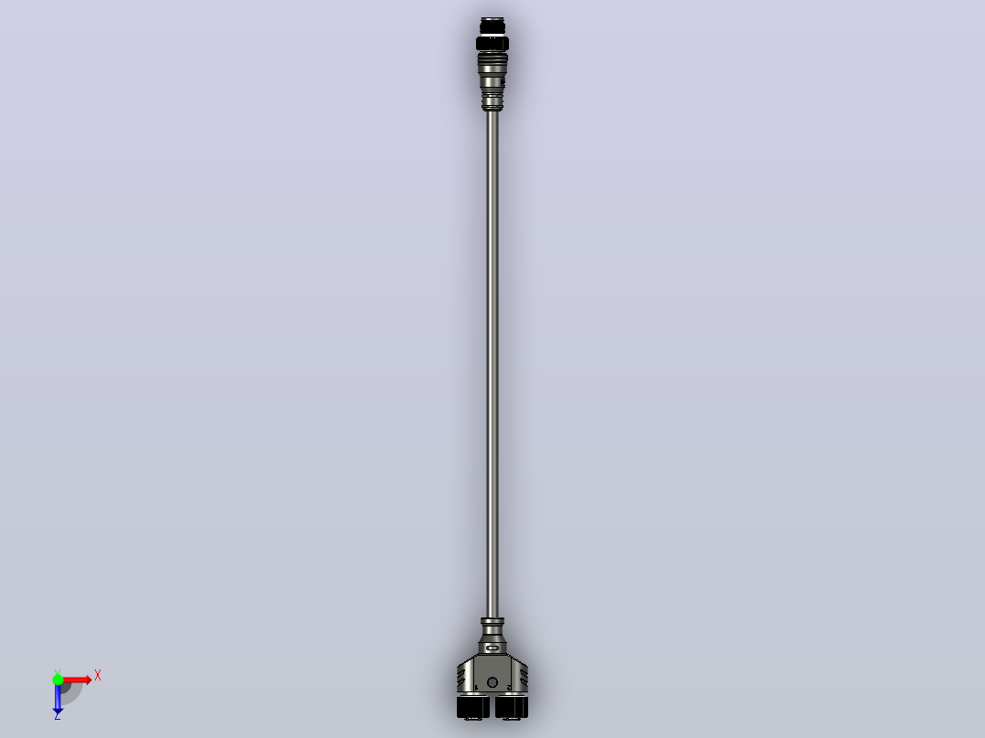 M12连接器Y型分隔器俯视图
