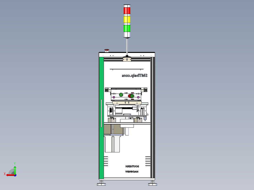 SMT PCB翻转输送机构后视图