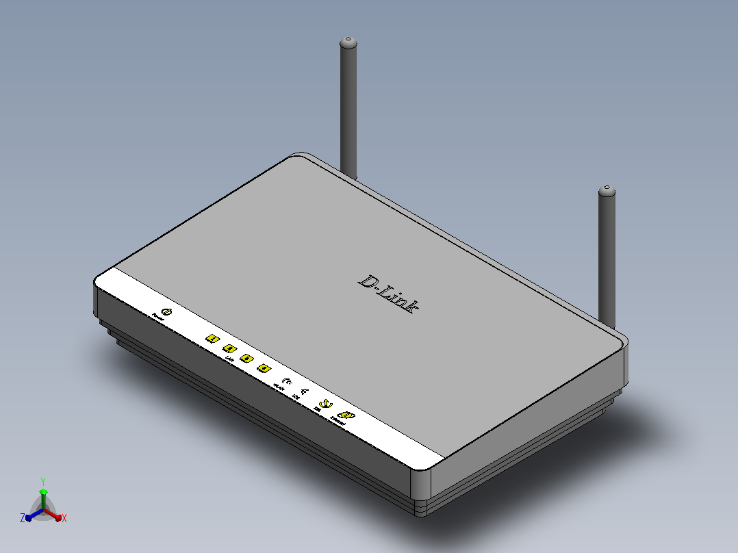 D-LINK路由器正等轴测图