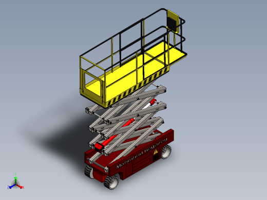 剪式升降机3D图纸+Solidworks设计正等轴测缩略图