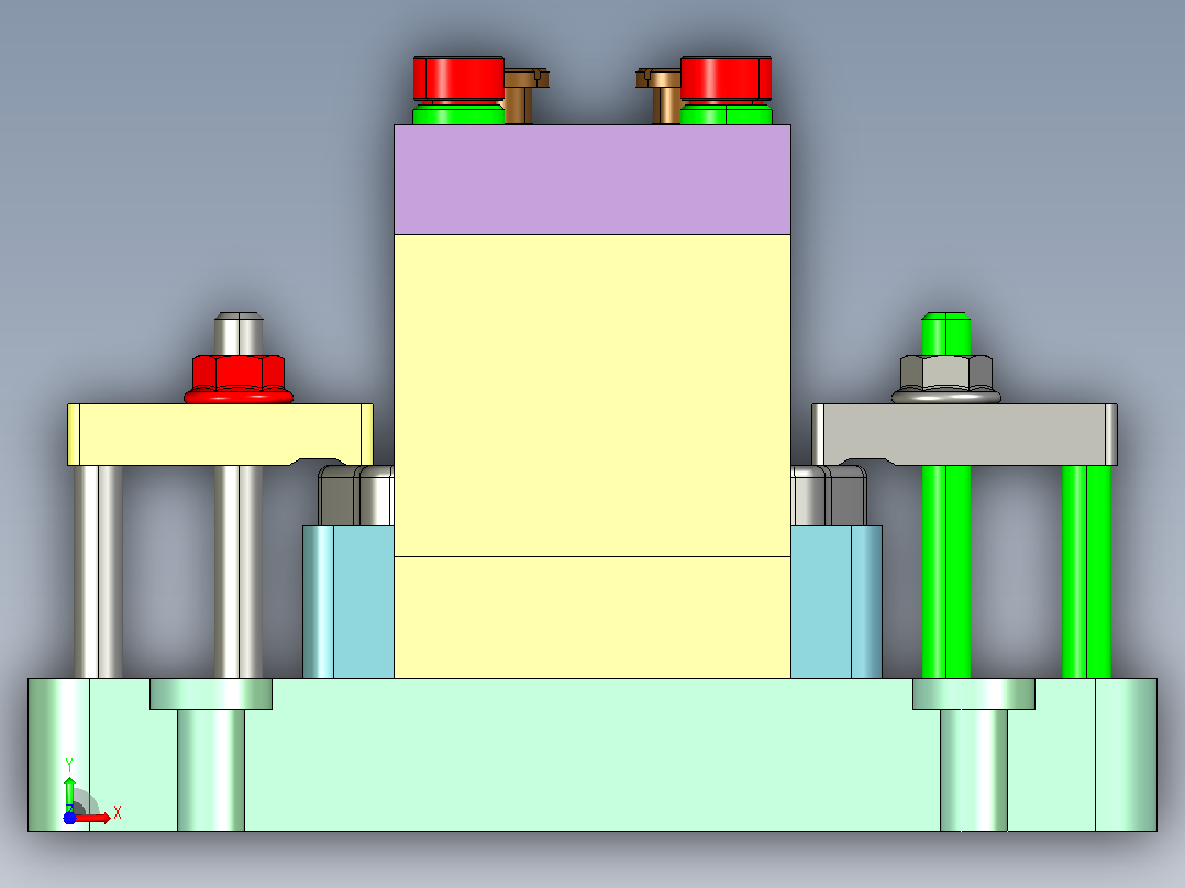 齿轮箱体端盖加工工艺及夹具设计 三维+CAD+说明书前视图