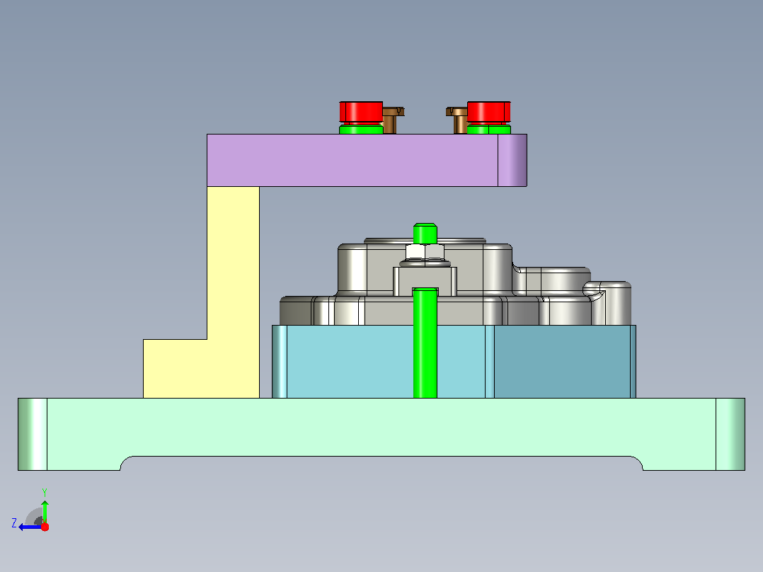 齿轮箱体端盖加工工艺及夹具设计 三维+CAD+说明书右视图