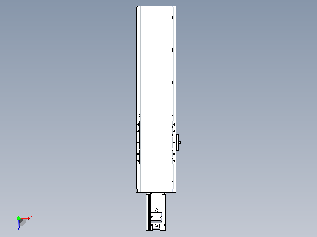 日规模组半封闭丝杆TPA-HNR-120D-1610C-L300-M-C-P40-N3俯视图