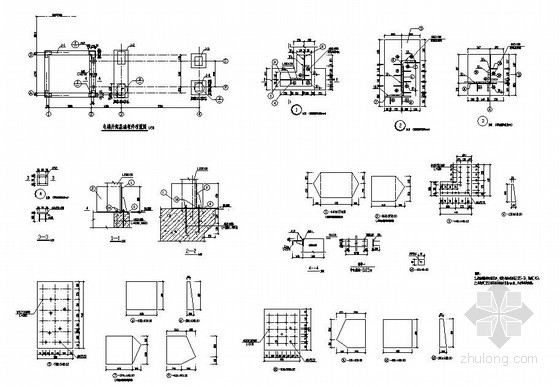 某钢结构室外独立电梯井架及钢梯建筑结构图CAD图纸
