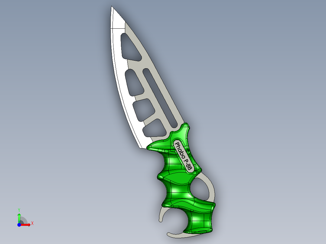 小刀3D模型前视图