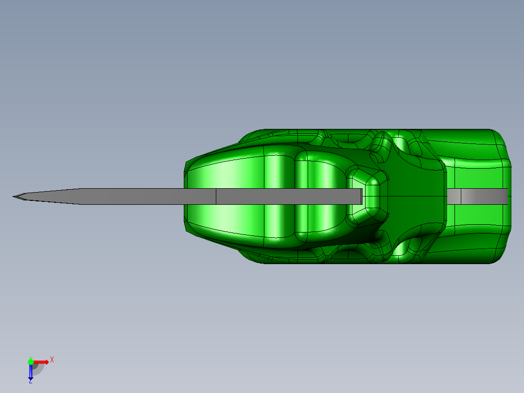 小刀3D模型俯视图