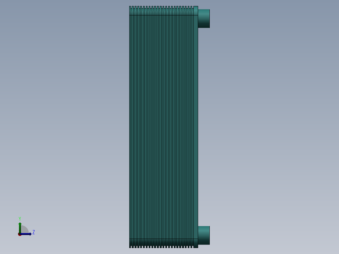 钎焊式3M冷却器左视图