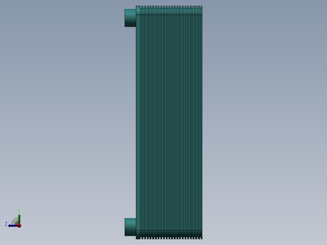 钎焊式3M冷却器右视图