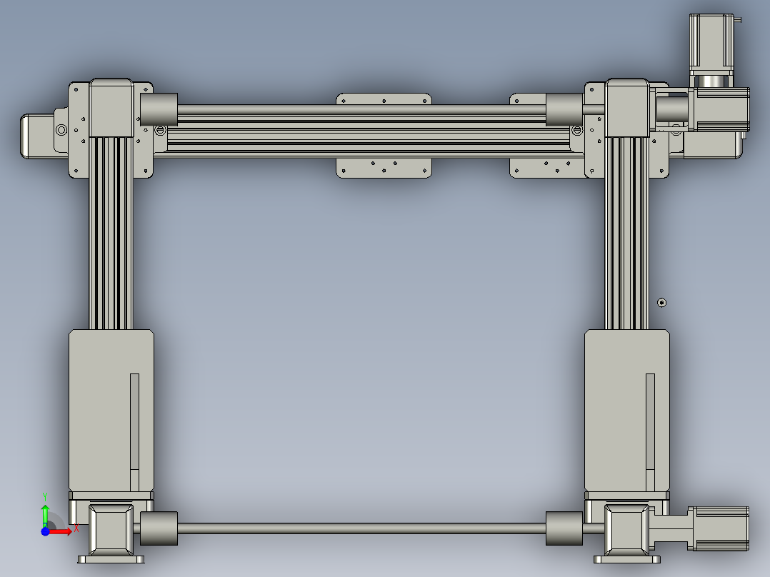 60模组XYZ坐标重型前视图