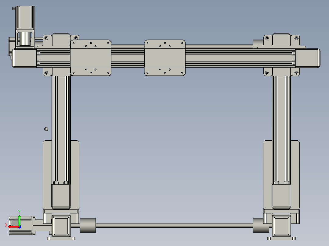 60模组XYZ坐标重型后视图