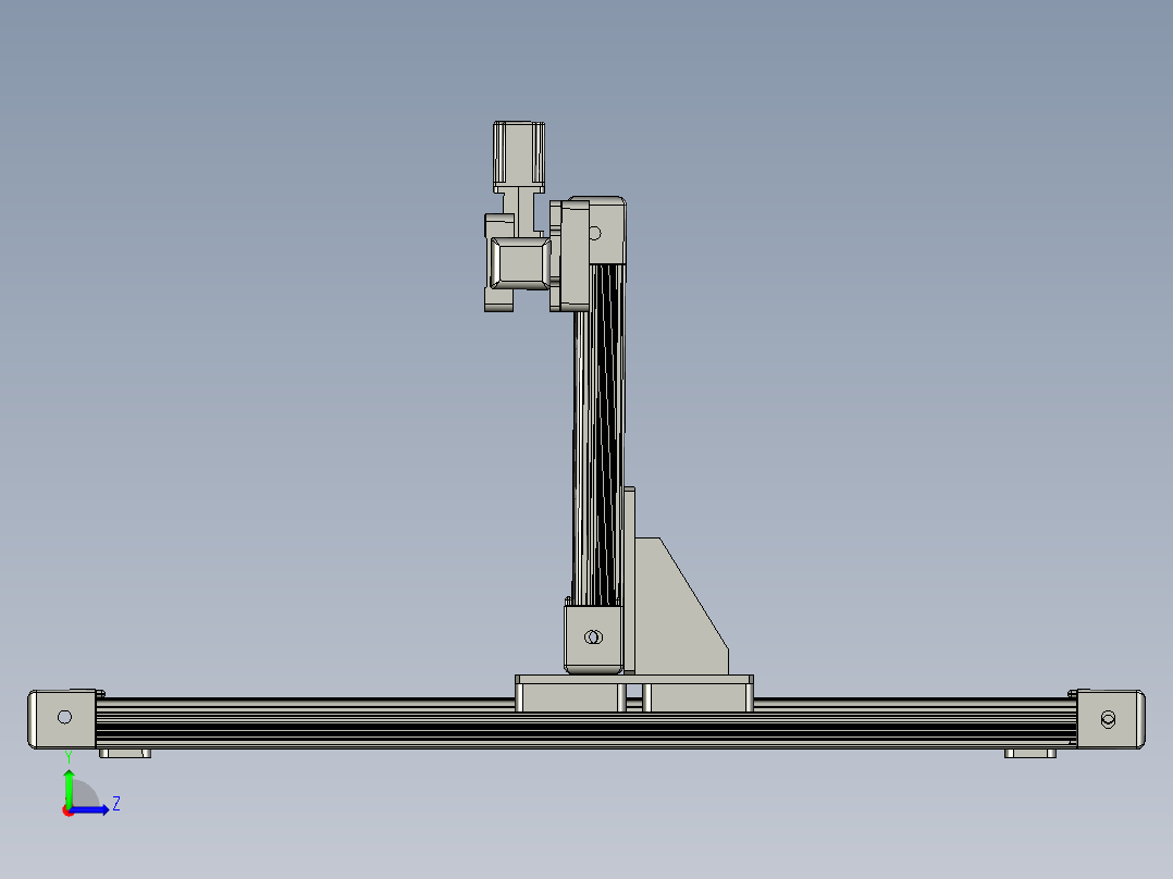 60模组XYZ坐标重型左视图