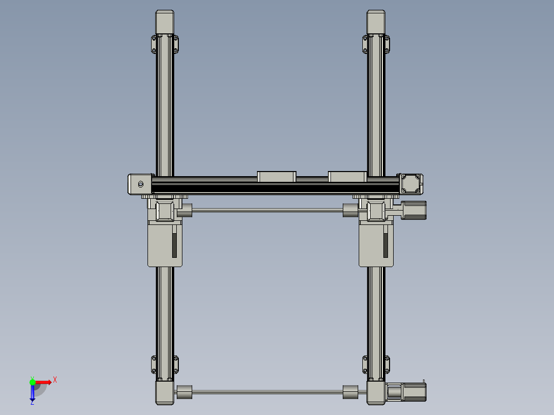 60模组XYZ坐标重型俯视图