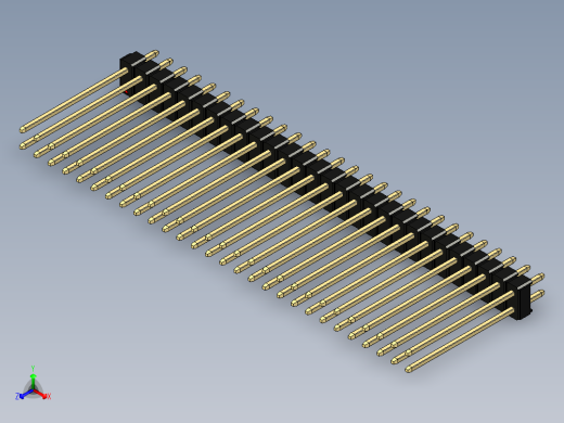 彩色公头100mil（2.54mm）系列-DS1021_black_2x28p_100mil_Type19_rev1.0