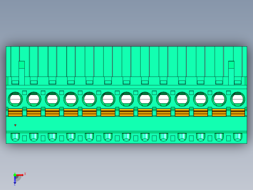 DEGSON 2EDG 系列 5.08mm 可插拔接线端子组-2EDGKDA-5.08-13P-14-00AH俯视缩略图