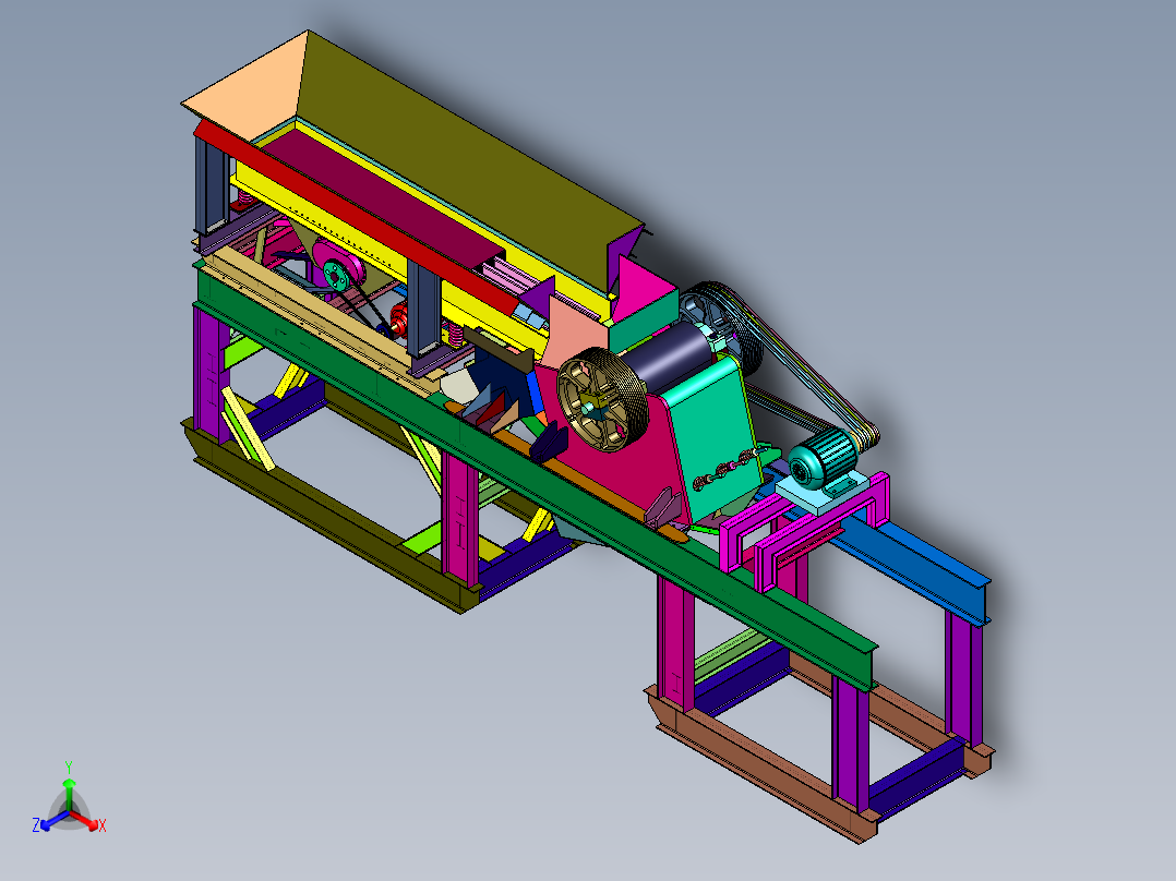 震动给料输送一体小型锤式制砂机