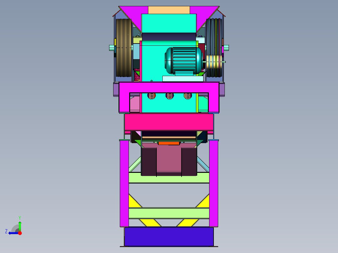 震动给料输送一体小型锤式制砂机右视图