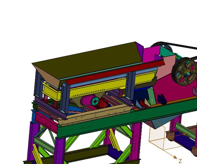 震动给料输送一体小型锤式制砂机