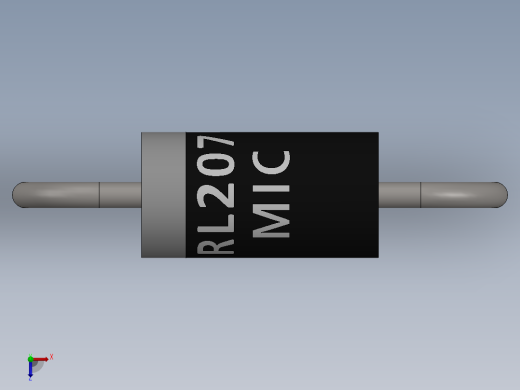 电容器 二极管 电阻器-Rectifier Diode RL207俯视缩略图