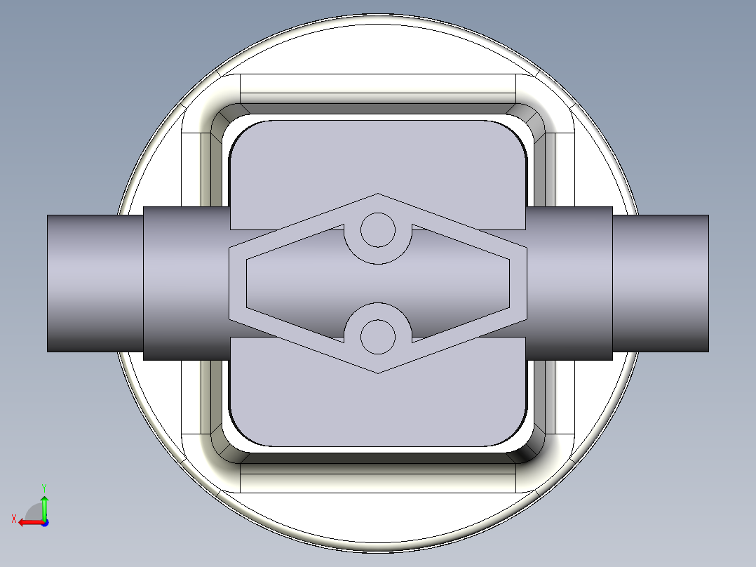 2DKMDVCP NO-DA 气动隔膜阀、常开型双作用，与男性的两端，公制系列PVC-U后视图