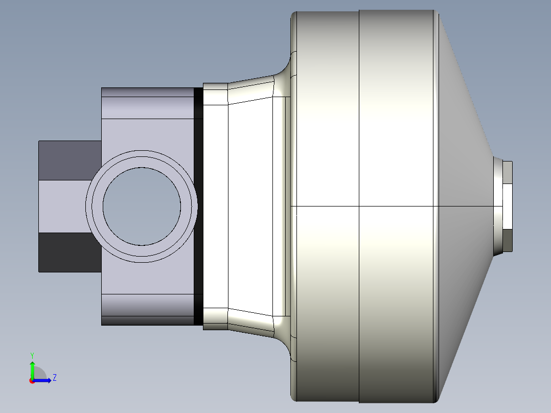 2DKMDVCP NO-DA 气动隔膜阀、常开型双作用，与男性的两端，公制系列PVC-U左视图