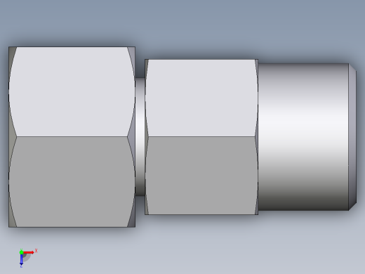 卡套式工业通用硬管接头EO_Distance_piece_adapter_DA10SOMDCF俯视缩略图