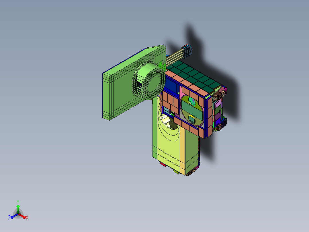 美国M7自行榴弹炮正等轴测图
