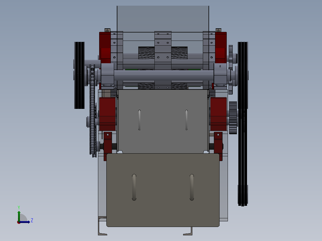 可移动全喂入式香蕉茎秆纤维提取机左视图