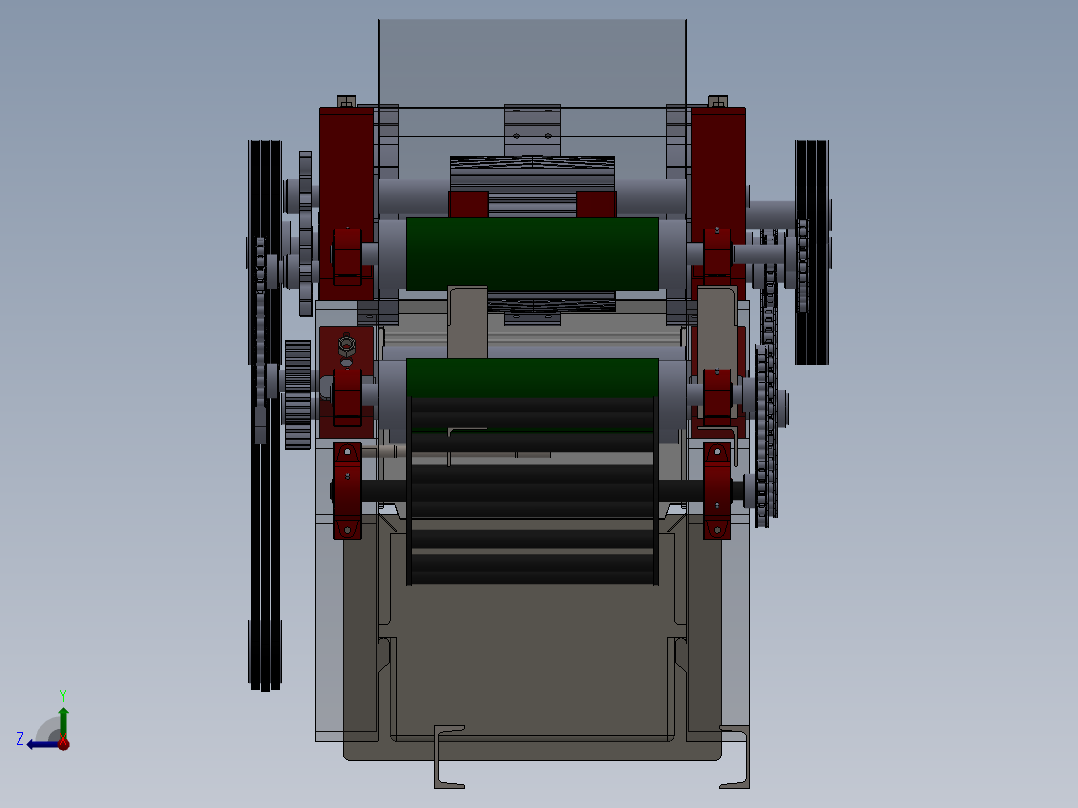 可移动全喂入式香蕉茎秆纤维提取机右视图