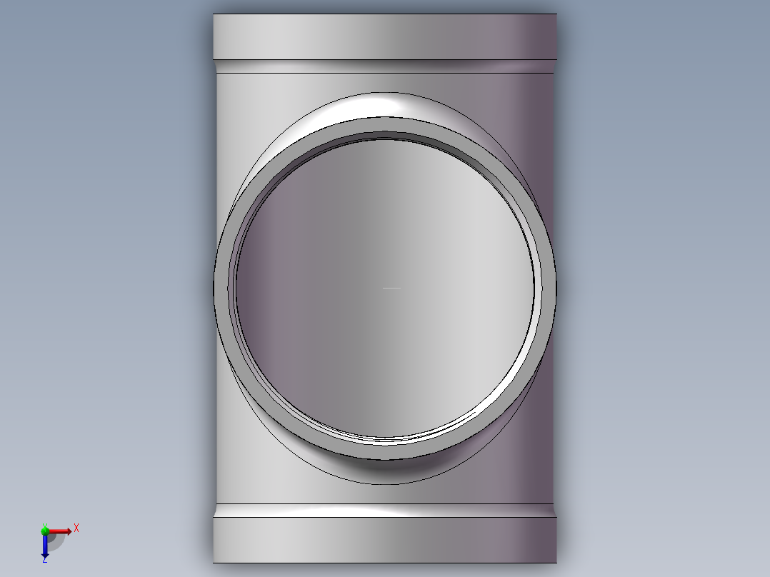 三通-等径 DN80俯视图