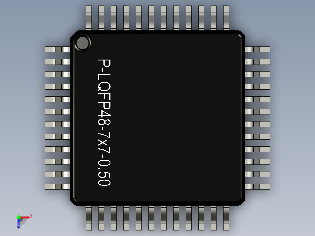 元器件3D封装LQFP48-7x7-0_5079俯视图