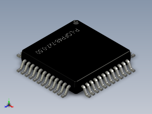 元器件3D封装LQFP48-7x7-0_5079正等轴测缩略图