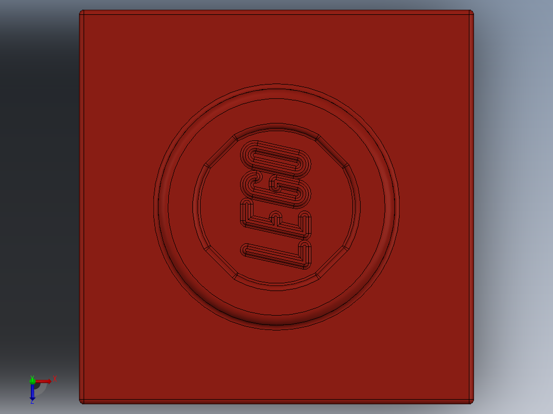 乐高机械组积木（横梁）-654121 Red Brick 1 x 1 with Hole俯视图