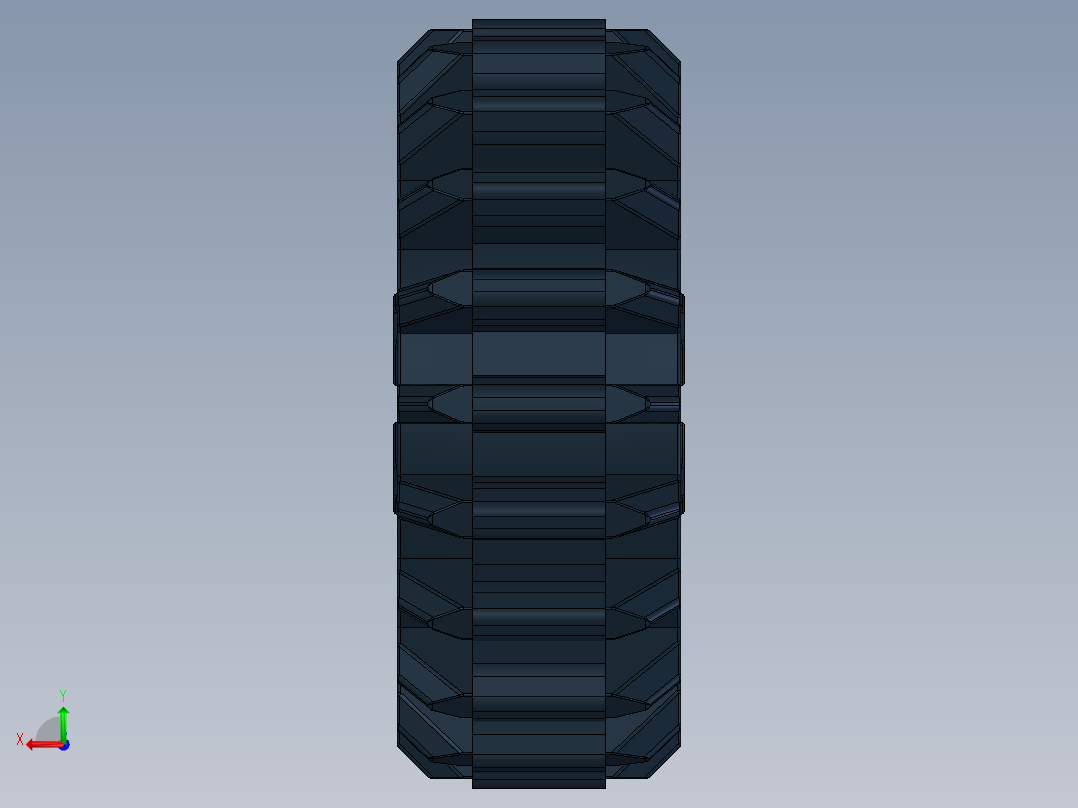 32269 Black Technic Gear 20 Tooth Double Bevel.SLDPRT后视图