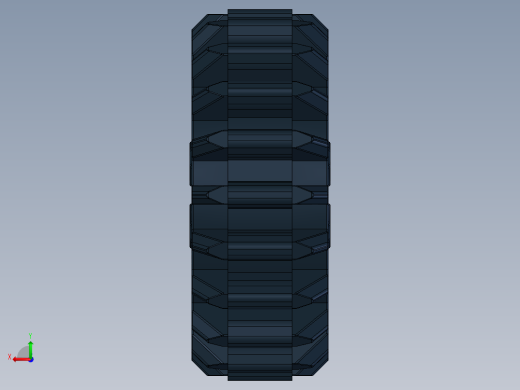 32269 Black Technic Gear 20 Tooth Double Bevel.SLDPRT后视缩略图