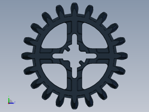 32269 Black Technic Gear 20 Tooth Double Bevel.SLDPRT左视缩略图