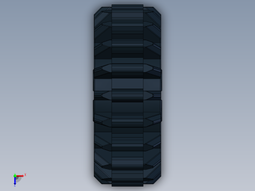 32269 Black Technic Gear 20 Tooth Double Bevel.SLDPRT俯视缩略图