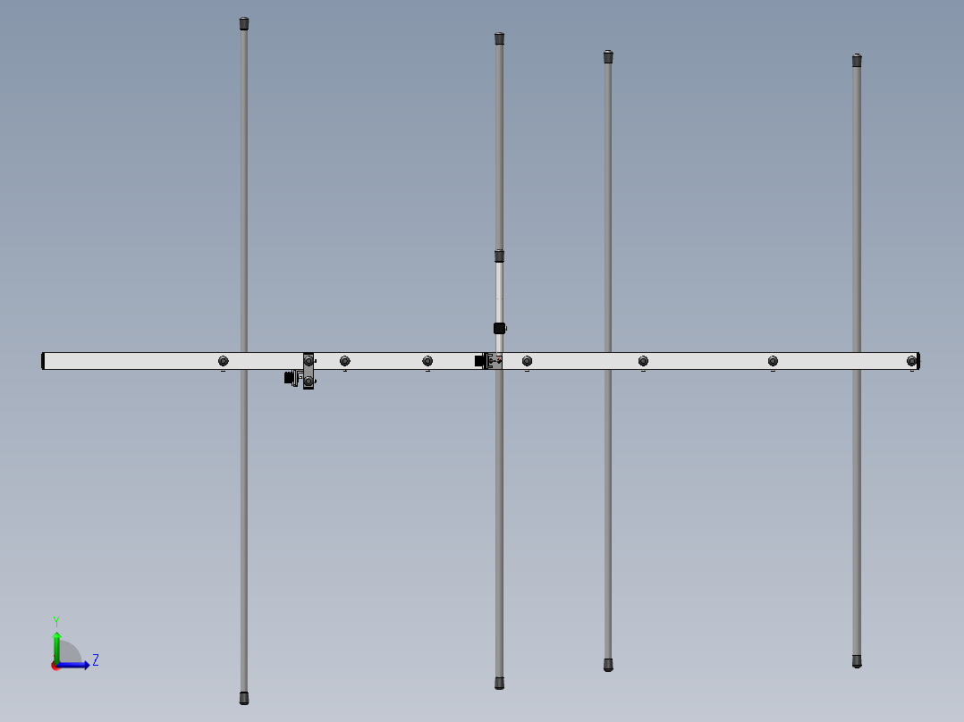 144-430mhz卫星天线左视图