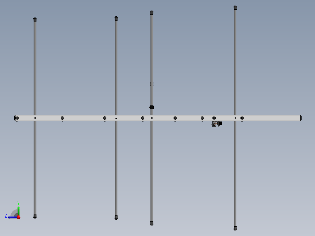 144-430mhz卫星天线右视图