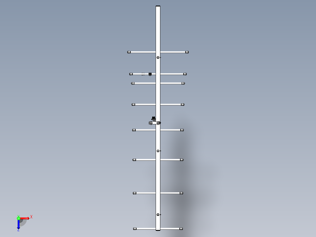 144-430mhz卫星天线俯视图