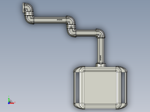 向上墙座+中间连接器+转角+箱体连接器+控制箱前视缩略图