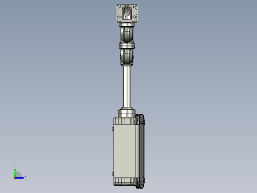向上墙座+中间连接器+转角+箱体连接器+控制箱左视缩略图